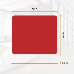 Fellowes 29701 Economy Mouse Pad Red - Pack Of 12 -Office Supply Store 29701 basic mousepad red dims