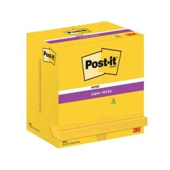 Post-it Super Sticky Notes 76x127mm 90 Sheets Ultra Yellow (Pack Of 12) 655-S