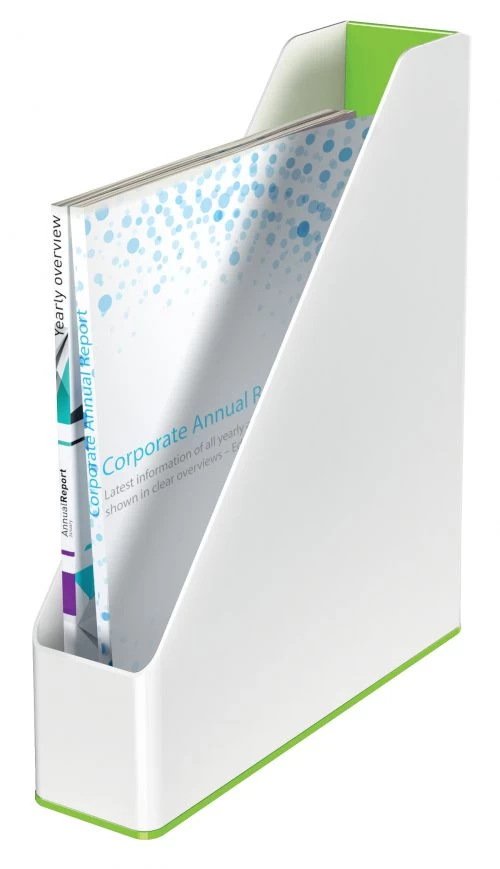 Leitz WOW Magazine File Dual Colour White/Green 53621054 5 Leitz WOW Magazine File Dual Colour White/Green 53621054 - Image 3