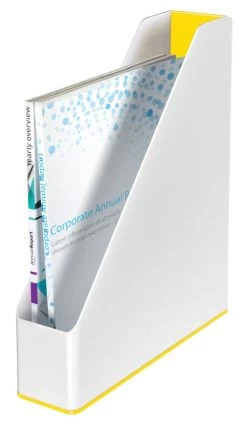 Leitz WOW Magazine File Dual Colour White/Yellow 53621016 -Office Supply Store 573302 02