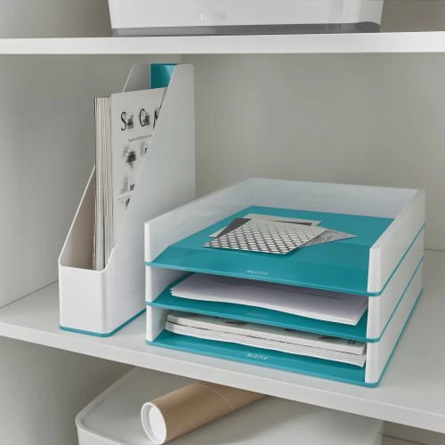 Leitz WOW Magazine File Dual Colour White/Ice Blue 53621051 4 Leitz WOW Magazine File Dual Colour White/Ice Blue 53621051 - Image 2