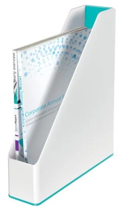 Leitz WOW Magazine File Dual Colour White/Ice Blue 53621051 7 Leitz WOW Magazine File Dual Colour White/Ice Blue 53621051 -Office Supply Store 573303 02