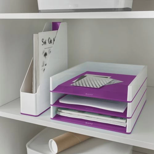 Leitz WOW Magazine File Dual Colour White/Purple 53621062 4 Leitz WOW Magazine File Dual Colour White/Purple 53621062 - Image 2