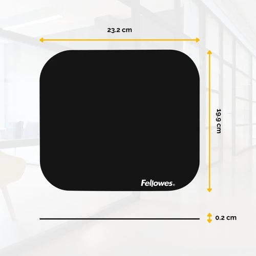 Fellowes Premium Mouse Pad - Black Pack Of 6 4 Fellowes Premium Mouse Pad - Black Pack Of 6 - Image 2