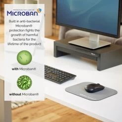 Fellowes 5934005 Microban Mousepad - Box Of 6 -Office Supply Store 59340 microban mousepad silver microban