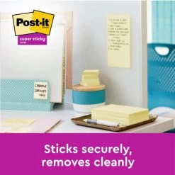 Post-it Super Sticky 76x127mm Canary Yellow (Pack Of 12) 655-12SSCY -Office Supply Store 7100290175 2006807 7