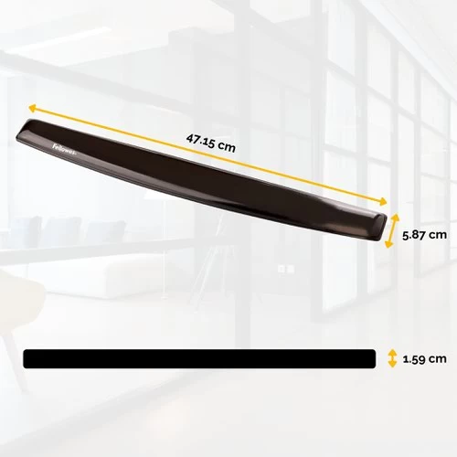 Fellowes Crystal Gel Keyboard Wristrest Black 9112201 4 Fellowes Crystal Gel Keyboard Wristrest Black 9112201 - Image 2