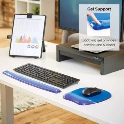 Fellowes Crystals Gel Mouse Pad Blue 9114106 11 Fellowes Crystals Gel Mouse Pad Blue 9114106 -Office Supply Store 91141 crystal mousepad blue gelsupport