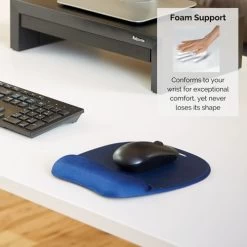 Fellowes Memory Foam Mouse Pad Wrist Support Sapphire Blue 9172801 9 Fellowes Memory Foam Mouse Pad Wrist Support Sapphire Blue 9172801 -Office Supply Store 91728 memoryfoam mousepad saphire foamsupport
