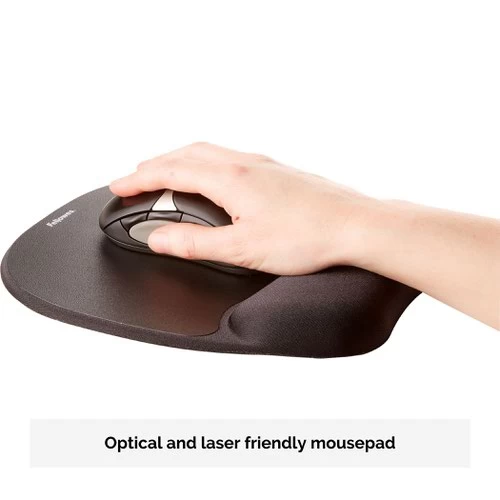 Fellowes 9176501 Memory Foam Wrist Rest And Mousepad Black 6 Fellowes 9176501 Memory Foam Wrist Rest And Mousepad Black - Image 4