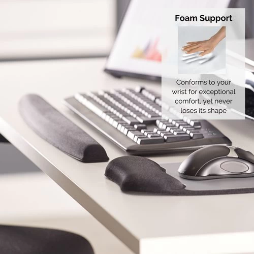 Fellowes Memory Foam Keyboard Wrist Support Black 9178201 4 Fellowes Memory Foam Keyboard Wrist Support Black 9178201 - Image 2