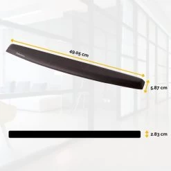 Fellowes Memory Foam Keyboard Wrist Support Black 9178201 8 Fellowes Memory Foam Keyboard Wrist Support Black 9178201 -Office Supply Store 91782 memoryfoam keyboard black dims