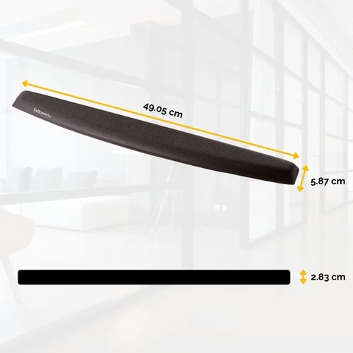 Fellowes Memory Foam Keyboard Wrist Support Black 9178201 5 Fellowes Memory Foam Keyboard Wrist Support Black 9178201 - Image 3