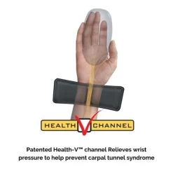 Fellowes 9182301 Crystal Mouse Pad And Wrist Support -Office Supply Store 91823 healthvcrystals mousepad black healthv