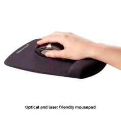 Fellowes Plush Touch Mousepad Wristrest Black 9252003 -Office Supply Store 92520 plushtouch mousepad black optical