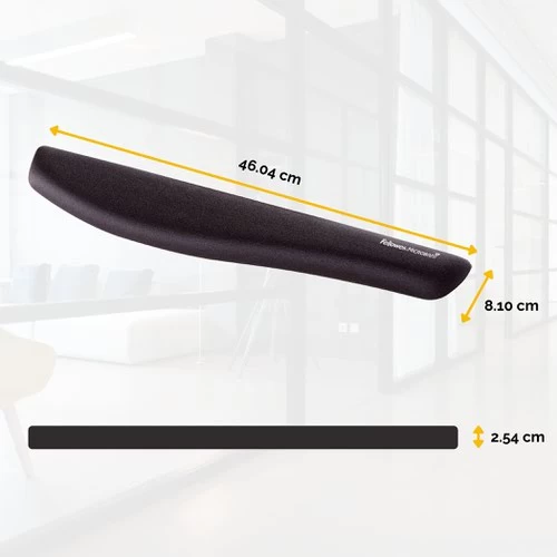 Fellowes Plush Touch Keyboard Wristrest Black 9252103 4 Fellowes Plush Touch Keyboard Wristrest Black 9252103 - Image 2