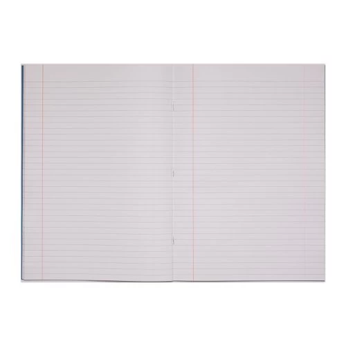 RHINO A4 Exercise Book 64 Pages / 32 Leaf Light Blue 8mm Lined With Margin (Pack Of 50) - Image 2