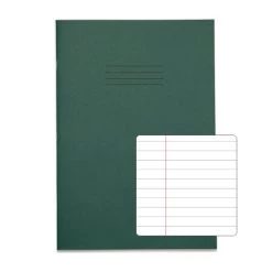 RHINO A4 Exercise Book 80 Page, Dark Green, F8M (Pack Of 50)