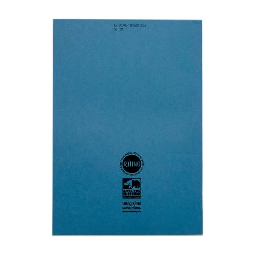 RHINO A4 Exercise Book 80 Page, Light Blue, S7 (Pack Of 50) - Image 3