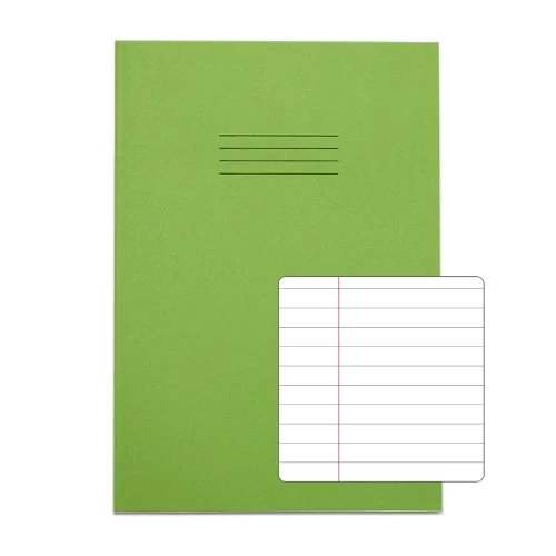 RHINO A4 Exercise Book 80 Page, Light Green, F8M (Pack Of 50)
