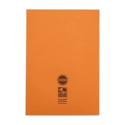 RHINO A4 Exercise Book 64 Pages / 32 Leaf Orange 10mm Squared (Pack Of 50) -Office Supply Store a4 exercise book orange product 2 lr