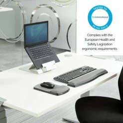 Fellowes Premium Gel Adjustable Keyboard Wristrest Black 9374201 -Office Supply Store angleadjustable fira