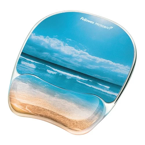 Fellowes Mousepad Wrist Support Sandy Beach Design 9179301 3 Fellowes Mousepad Wrist Support Sandy Beach Design 9179301