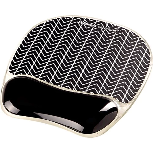 Fellowes Photo Gel Mouse Mat With Wristrest Chevron Design 9653401 3 Fellowes Photo Gel Mouse Mat With Wristrest Chevron Design 9653401