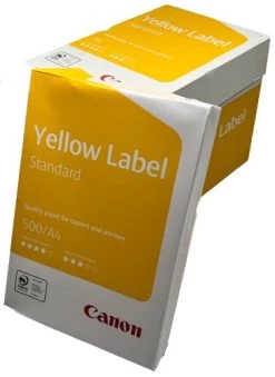Canon® Canon Yellow Label Standard PEFC A4 White Paper Pack Of 5 Reams Of 500 80GSM