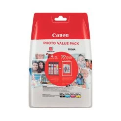 Canon® Canon CLI-581XL Inkjet Cartridge High Yield + Photo Paper Value Pack CMYK 2052C004