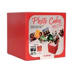 Canon® Canon Photo Cube PG-560/CL-561 Ink/PP-201 5x5 Inch Glossy II Photo Paper Black/CMY 3713C007