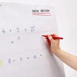 RHINO A1 Educational Numeracy Flipchart Pad 30 Leaf, S50/B (Pack Of 5) -Office Supply Store flip chart numeracy maths squared usage lifestyle 2 sq lr