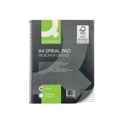 Q-Connect Ruled Margin Spiral Soft Cover Notebook 160 Pages A4 (Pack Of 5) KF01072