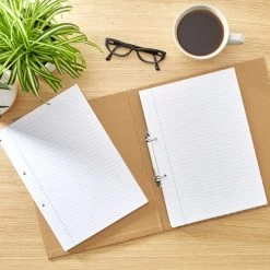 Rhino A4 Punched Exercise Paper 500 Leaf, F8M (Pack Of 5) -Office Supply Store looseleaf paper lined with margin punched lifestyle 2 sq lr