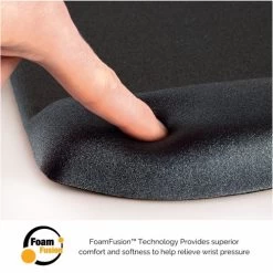 Fellowes Plush Touch Mousepad Wristrest Black 9252003 -Office Supply Store plushtouch black foam