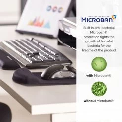 Fellowes Plush Touch Mousepad Wristrest Black 9252003 -Office Supply Store plushtouch black mircoban