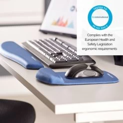 Fellowes 9287402 Plushtouch Blue Keyboard Wrist Support -Office Supply Store plushtouch blue fira