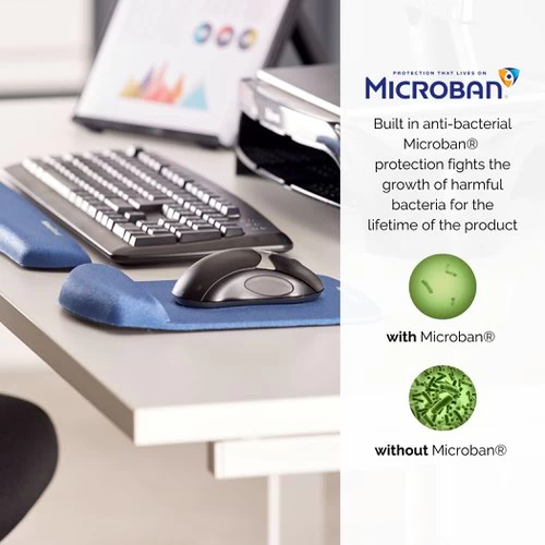 Fellowes 9287302 PlushTouch Mousepad Wrist Support Blue 9 Fellowes 9287302 PlushTouch Mousepad Wrist Support Blue - Image 7