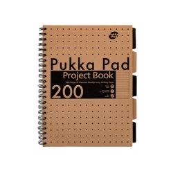 Pukka Pad Kraft Project Book A4 (Pack Of 3) 9566-KRA