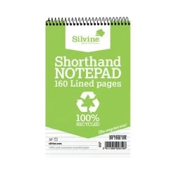 Silvine Everyday Recycled Shorthand Pad 127x203mm (Pack Of 12) RE160-T