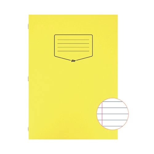 Silvine Tough Shell Exercise Book Ruled A4 Yellow (Pack Of 25) EX141 3 Silvine Tough Shell Exercise Book Ruled A4 Yellow (Pack Of 25) EX141